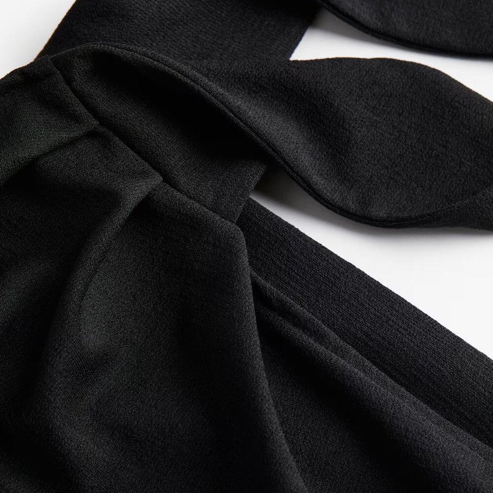 H&M Black Jersey Wrap Skirt/NWT/XS - Picture 3 of 13